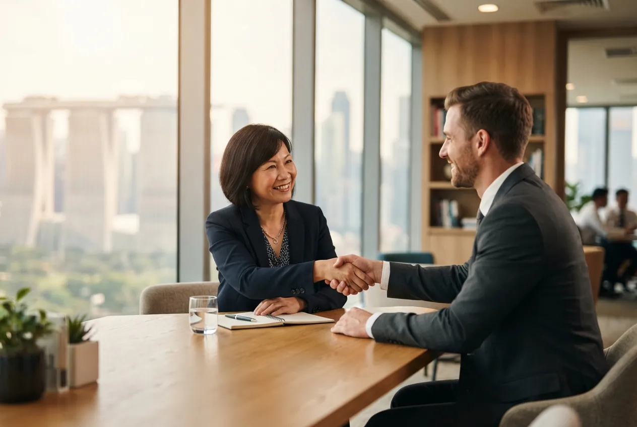 Singapore immigration consultant advising a client on the ONE Pass, PEP and pathway to PR