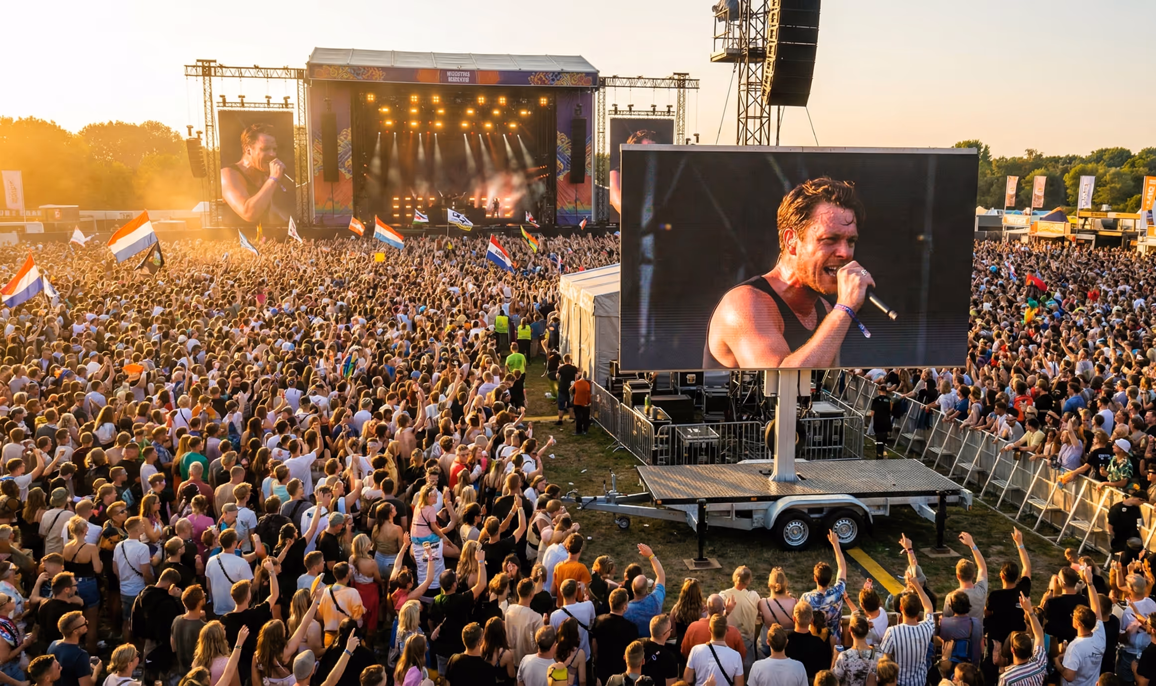 Event scherm in actie