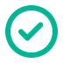 Icon check mark in green.