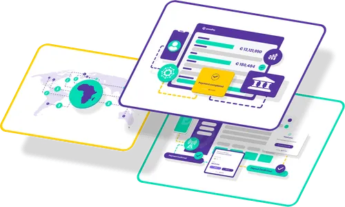 Graphics with examples of pawaPay graphics and images.