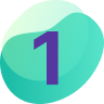 Icon number 1 with green background.