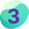 Icon number 3 with green background.