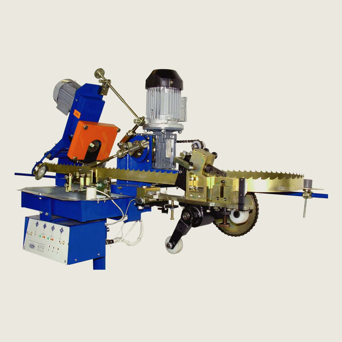 Photo of band saw sharpener with a teeth setter