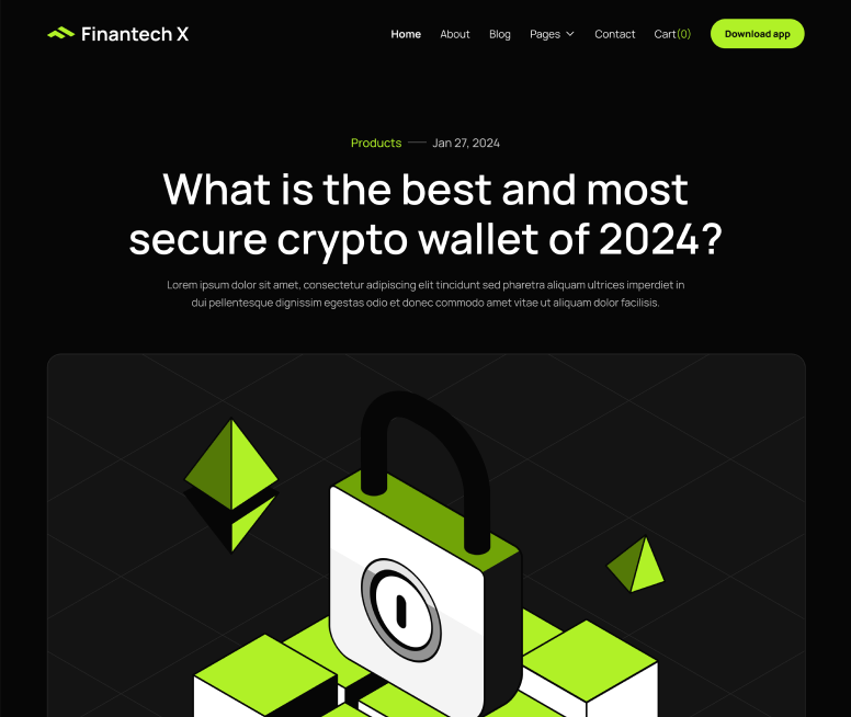 Blog Post Page - Finantech X Webflow Template