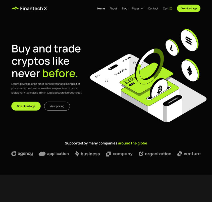 Home Page - Finantech X Webflow Template