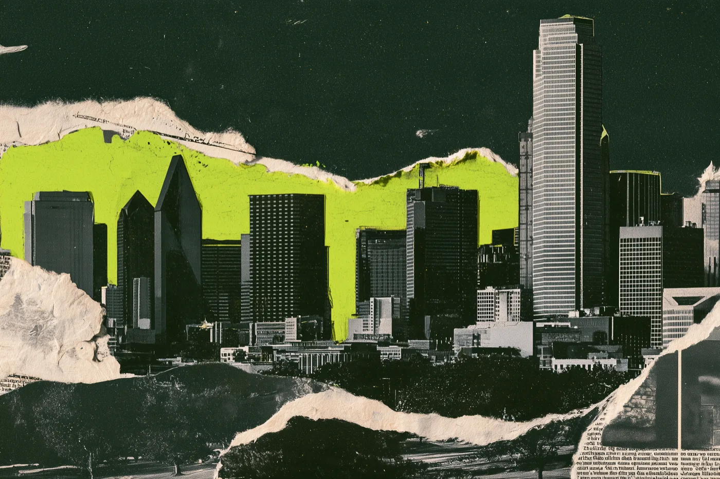 Dallas skyline collage