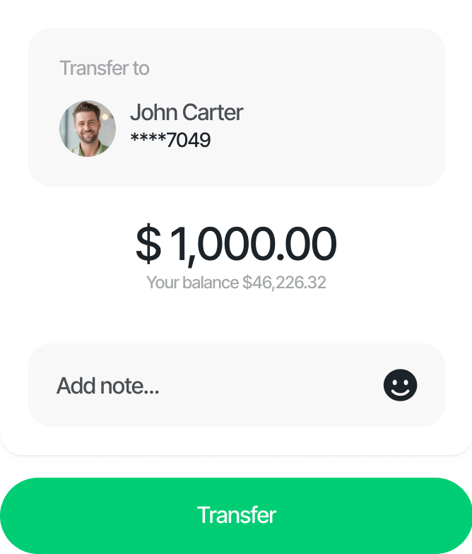 Money Transfer Interface Techpay Webflow Template | BRIX Template