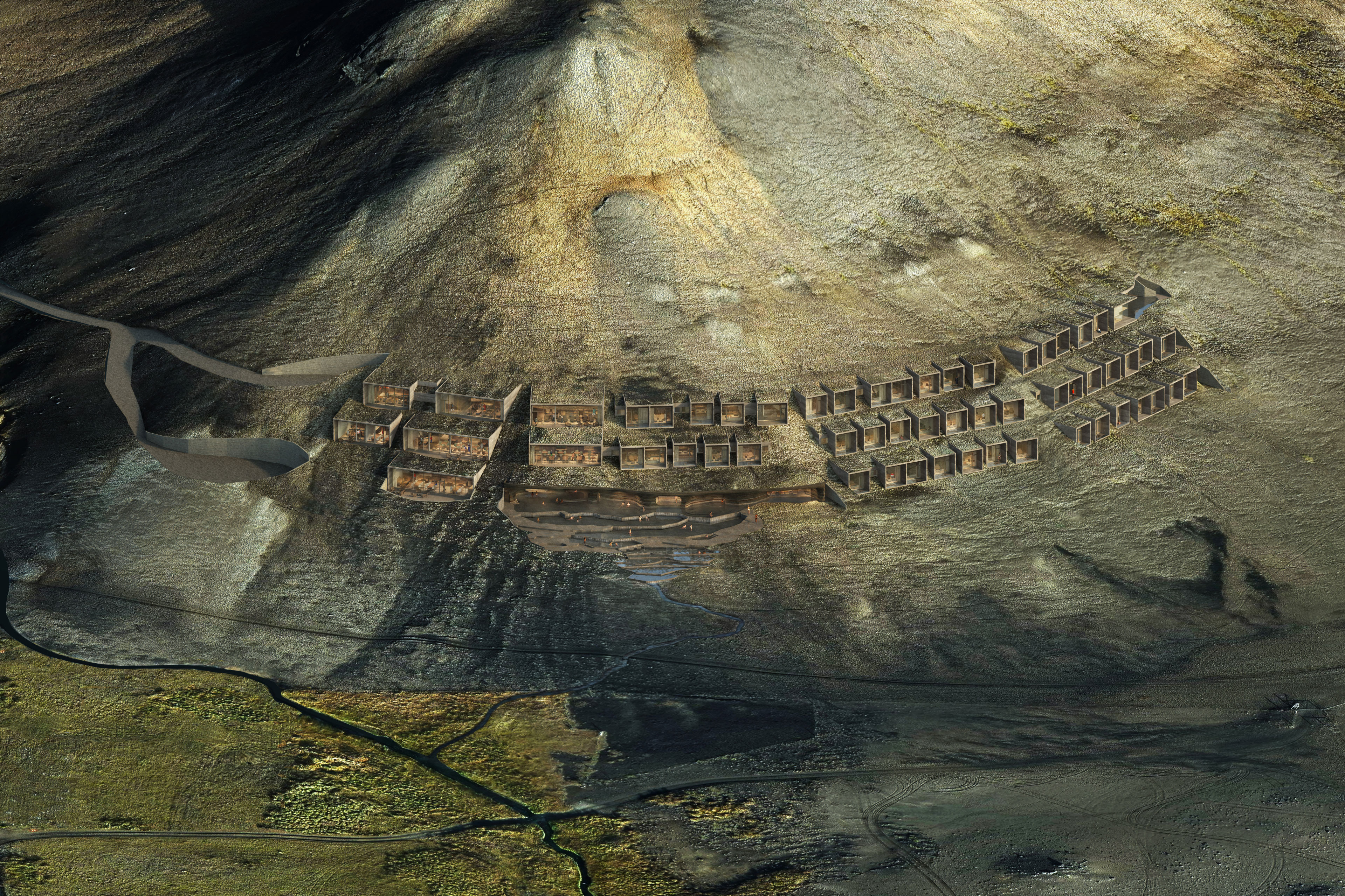 Aerial view Mountain Retreat