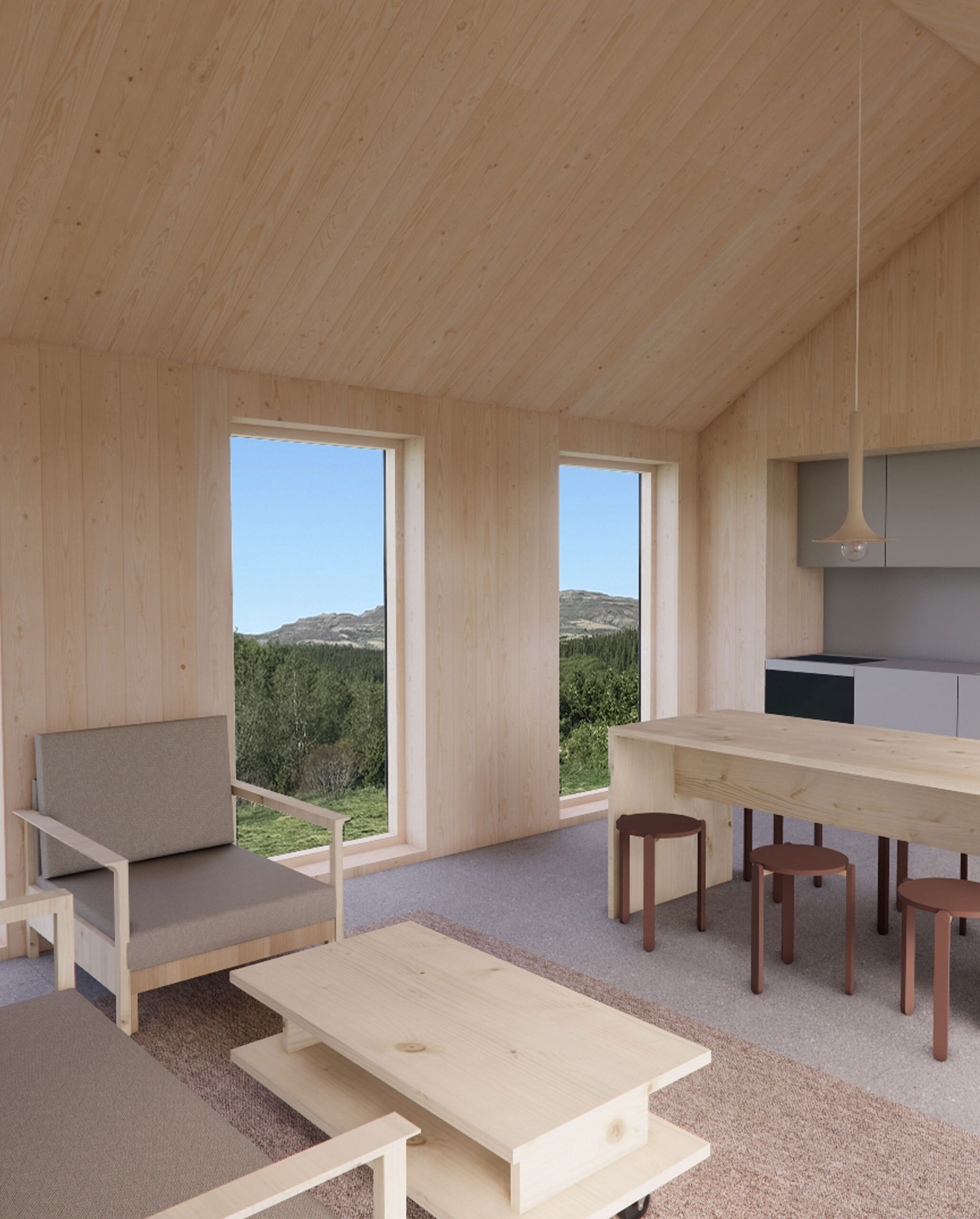 Aerial view of Mountain Retreat