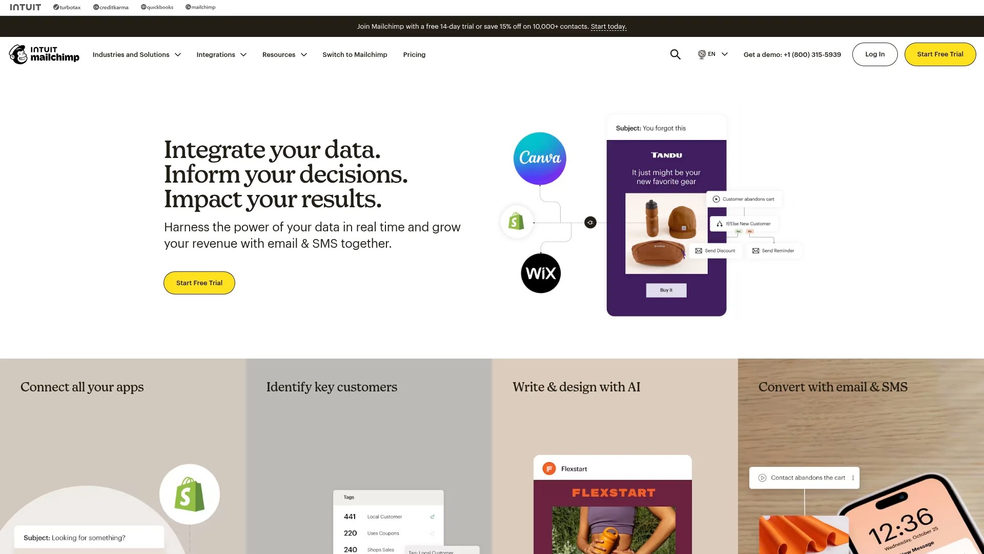 Screenshot of https://mailchimp.com