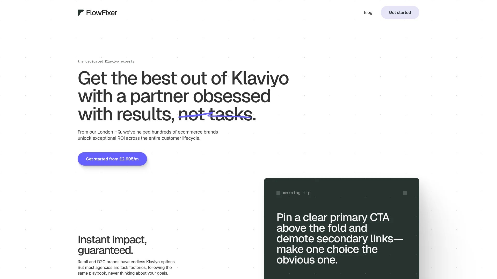 Screenshot of https://www.flowfixer.com