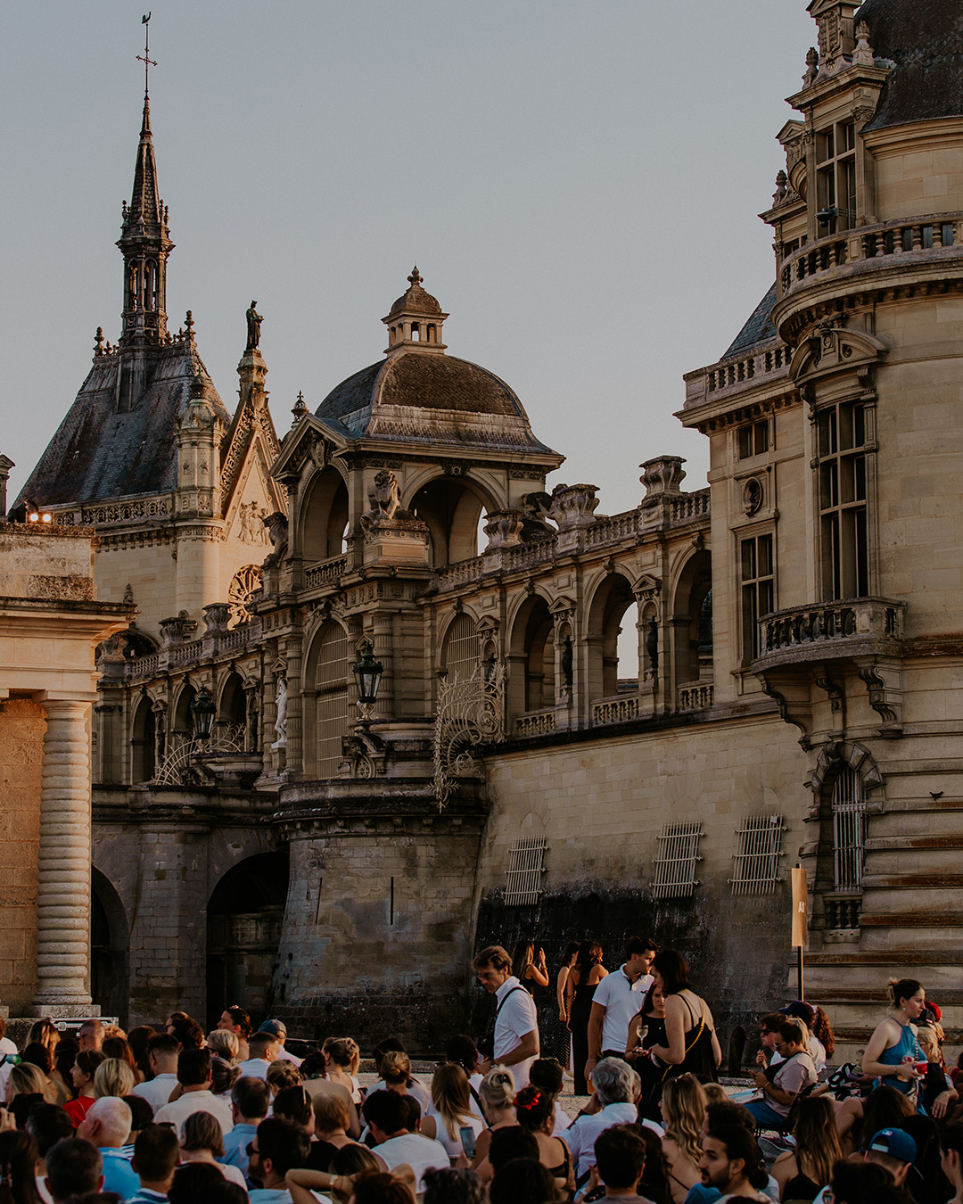 Ludovico Einaudi in the gardens of the Château de Chantilly, June 2026