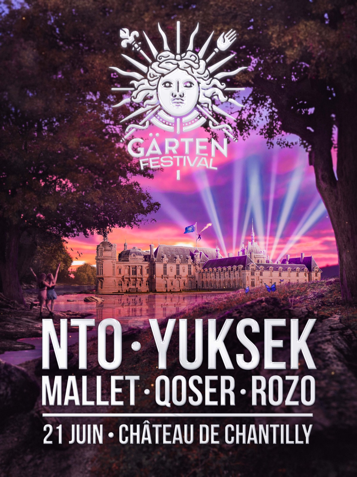 NTO and Yuksek at the Château de Chantilly, June 2022 – event poster