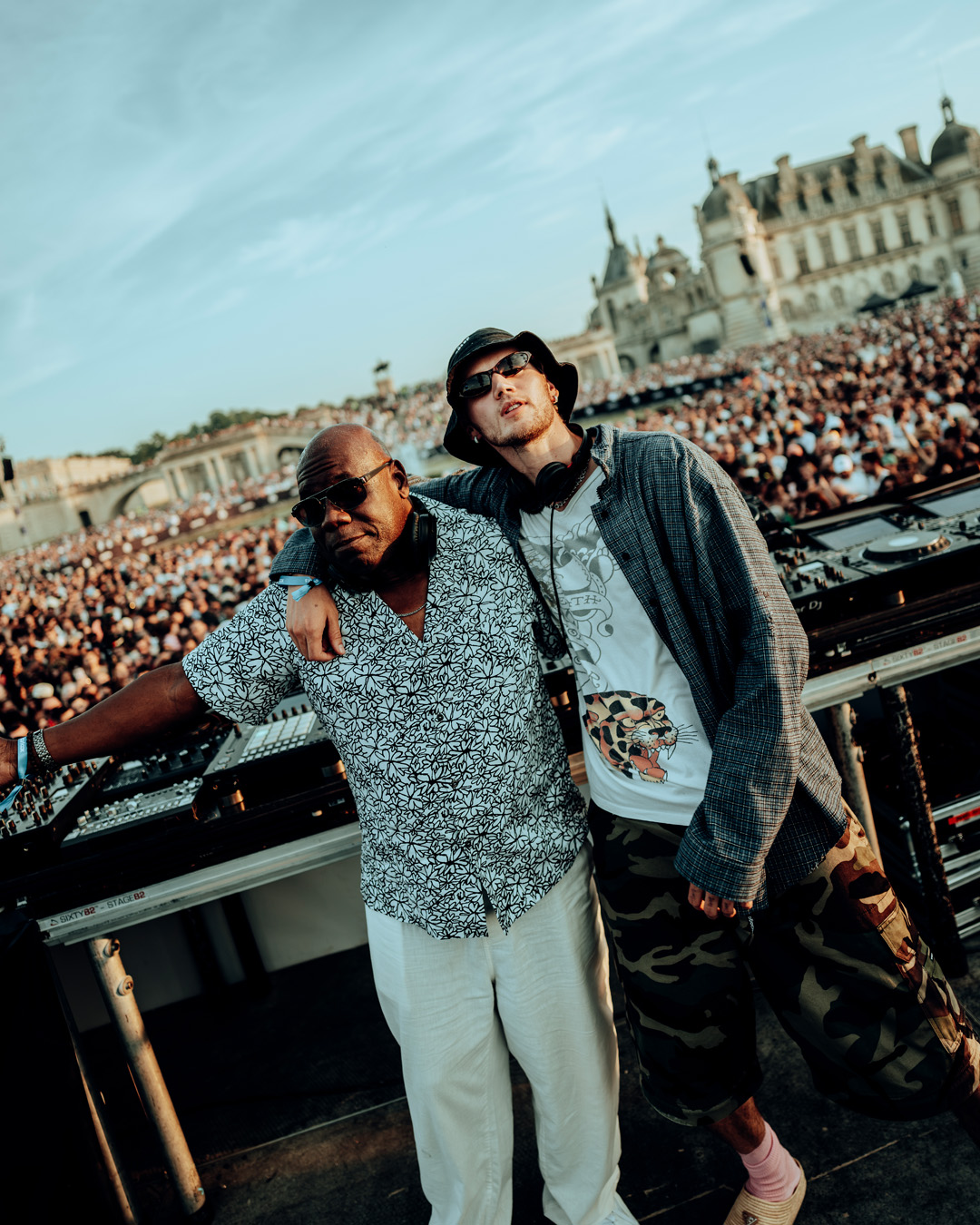 Carl Cox and Mau P at the Château de Chantilly, June 2026