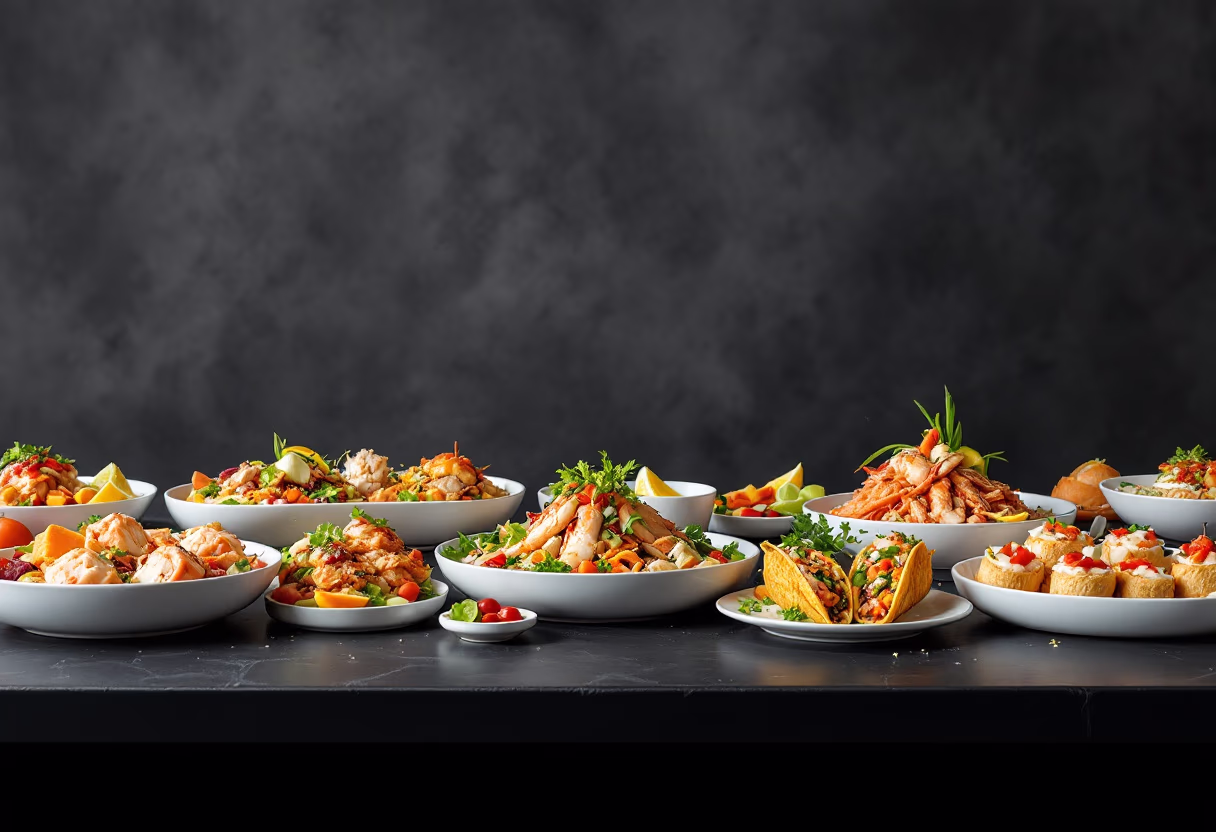 image of event catering (for a seafood restaurant)