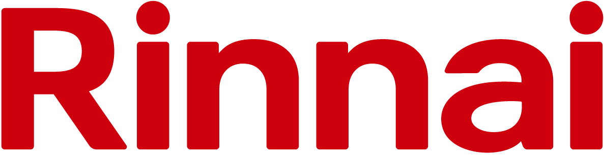 Rinnai brand logo in bold red letters.