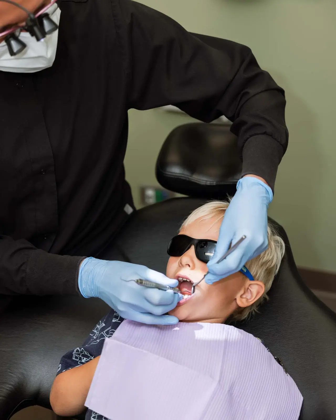 Brite White Dental team placing a BPA-free filling for a patient