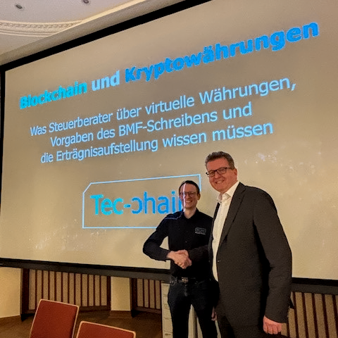 Photo of the blockchain and cryptocurrencies presentation at the Hannover district group of the Tax Consultants Association of Lower Saxony-Saxony-Anhalt