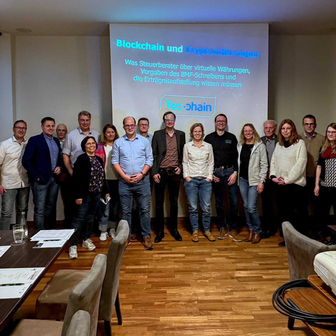 Photo of the blockchain and cryptocurrencies presentation at the Hameln local association of the Tax Consultants Association of Lower Saxony-Saxony-Anhalt