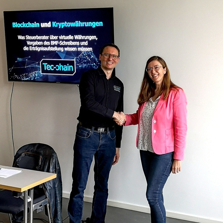 Photo of the blockchain and cryptocurrencies presentation at the Rheinhessen-Nahe district group of the Tax Consultants Association of Rhineland-Palatinate