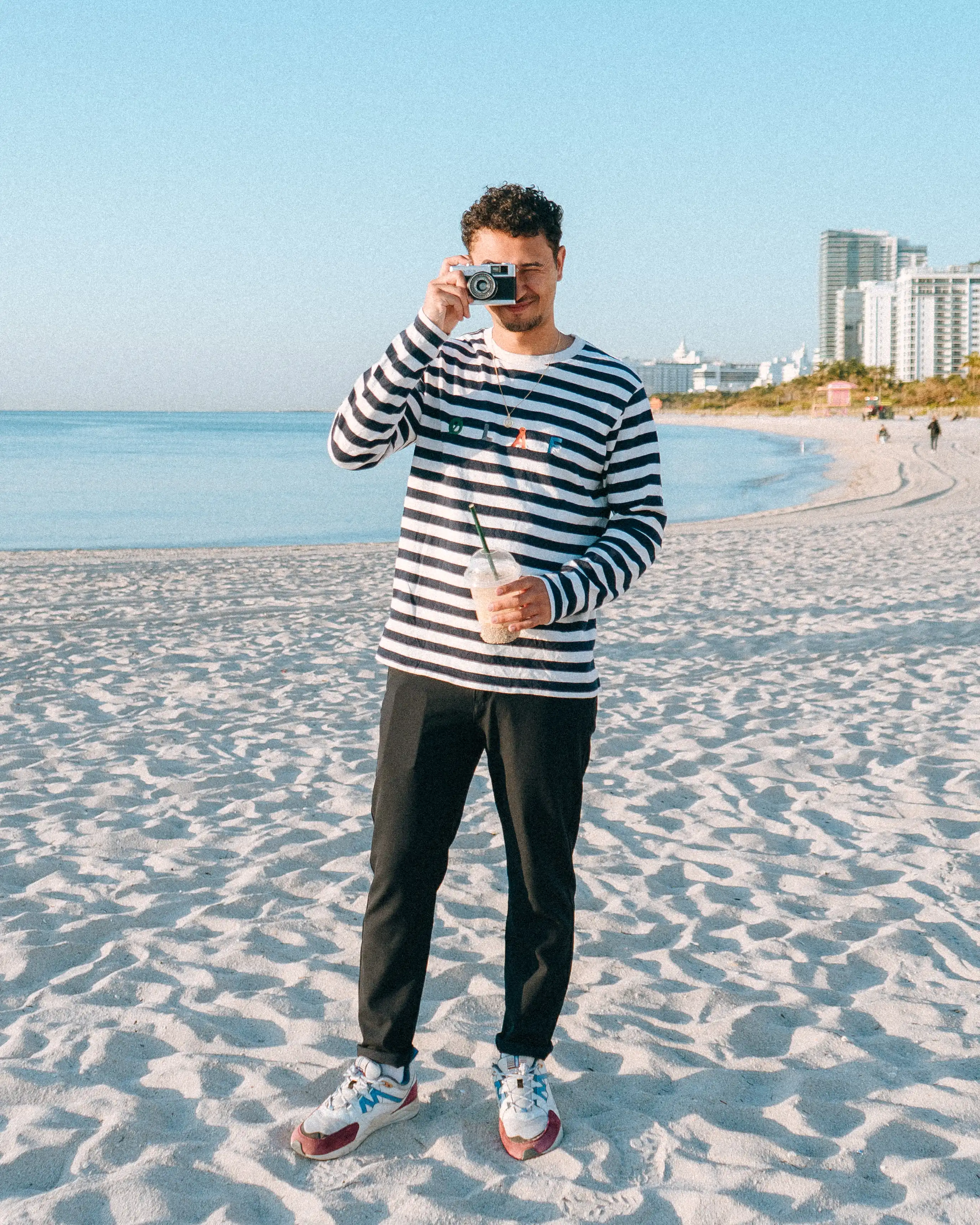 Michael Hauschildt photographing on location in Miami