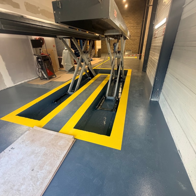 Sol industriel en résine pour locaux professionnels