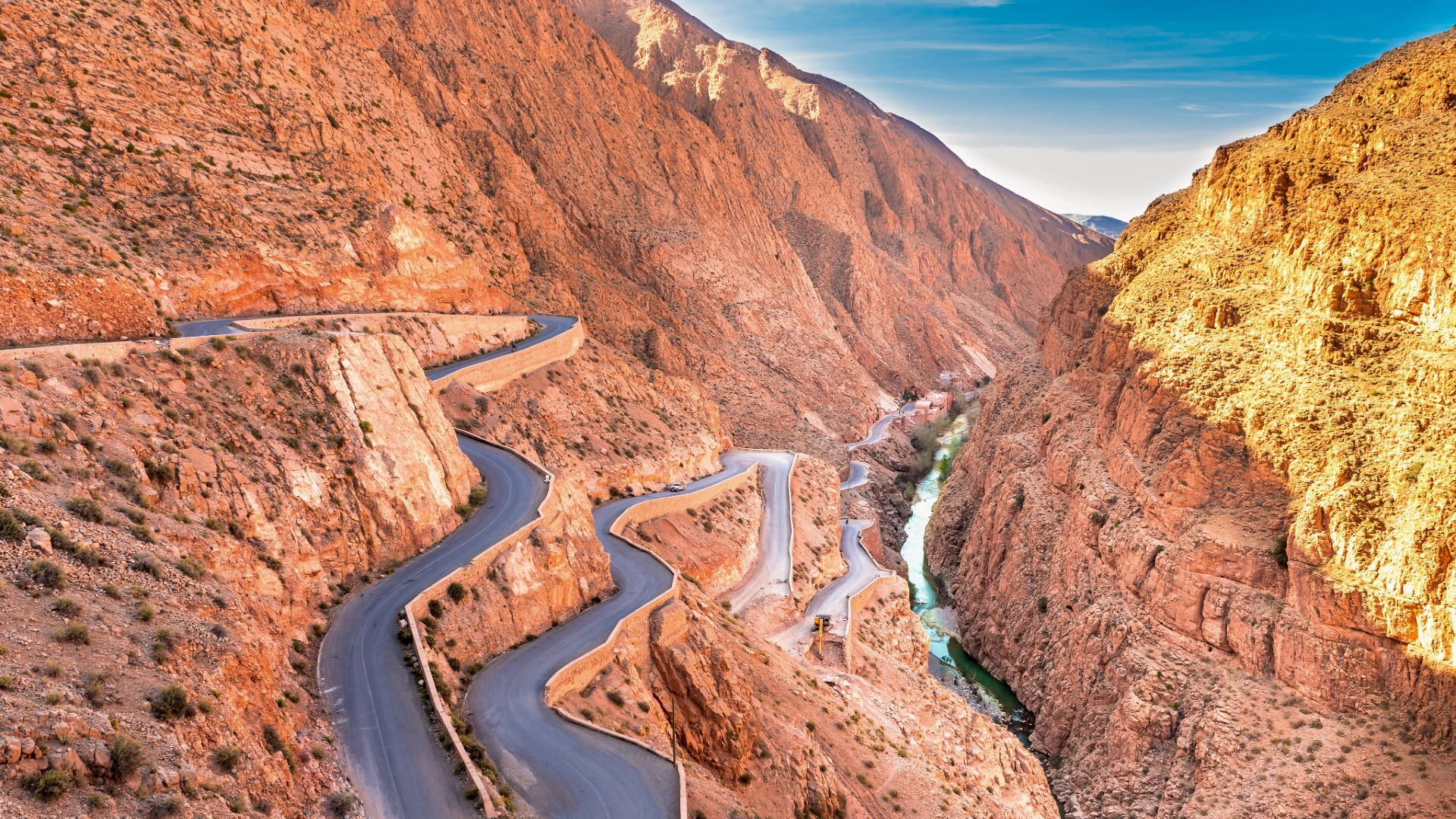 Tizi n'Tichka Morocco winding road Atlas