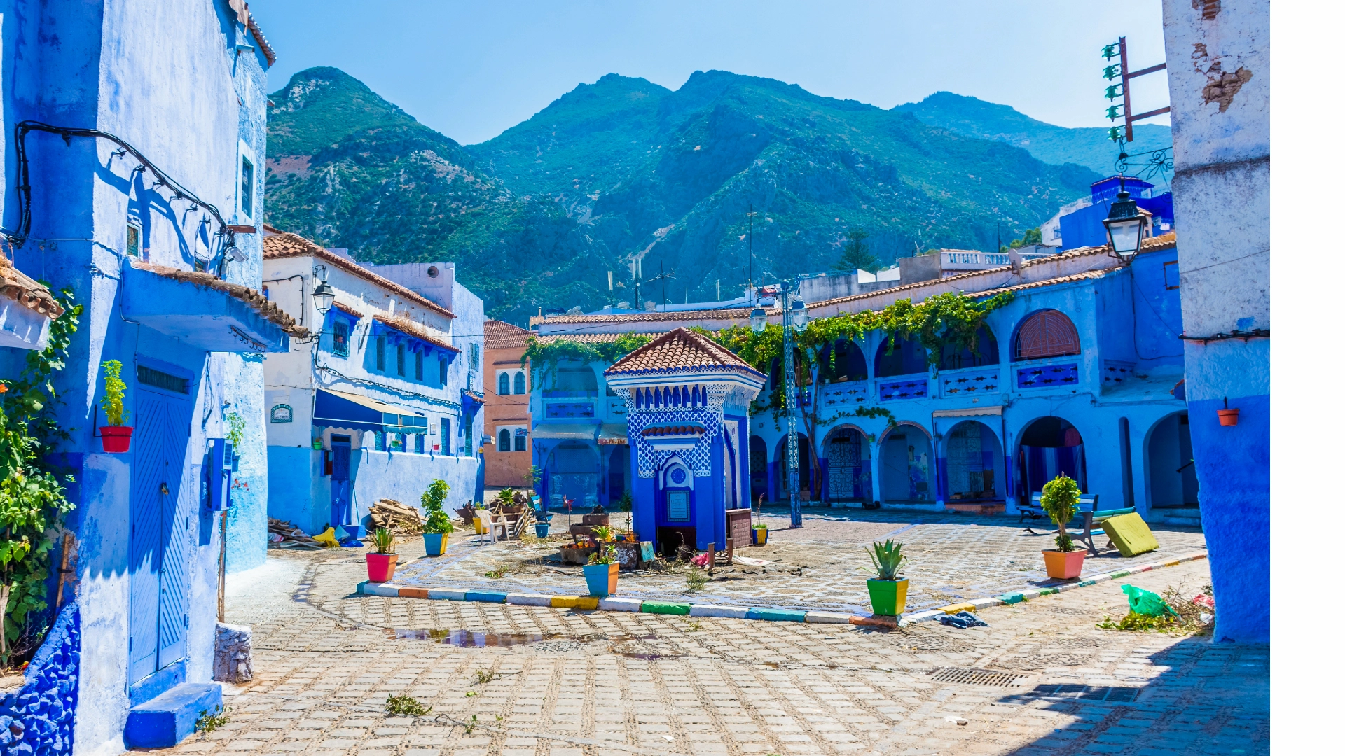 Chefchaouen against the Rif Mountains