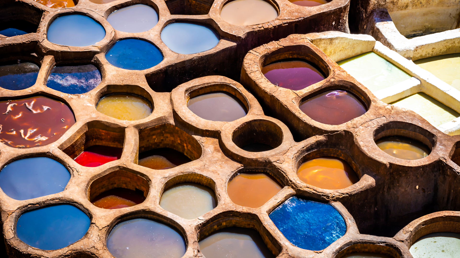 Fes Morocco Chouara tannery vats