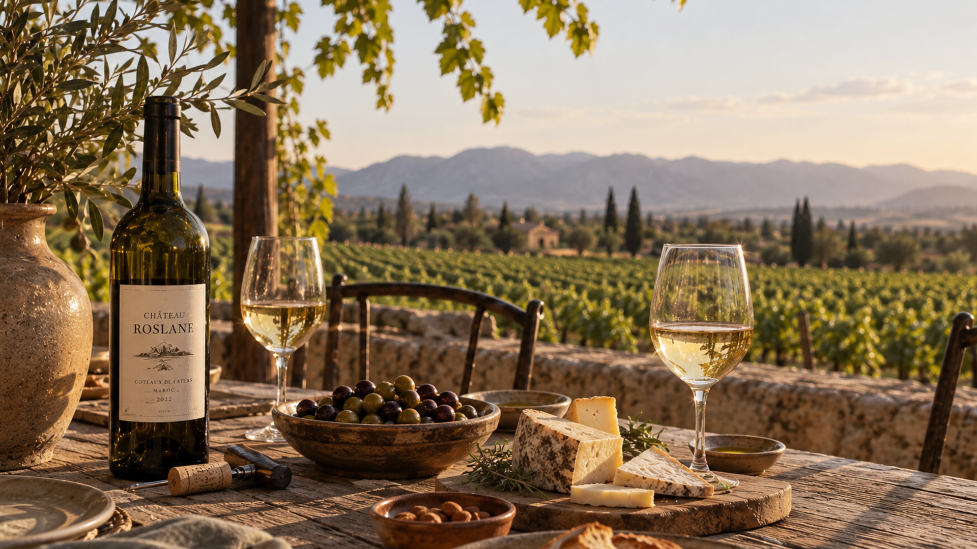 Morocco Meknes vineyard wine olives cheese
