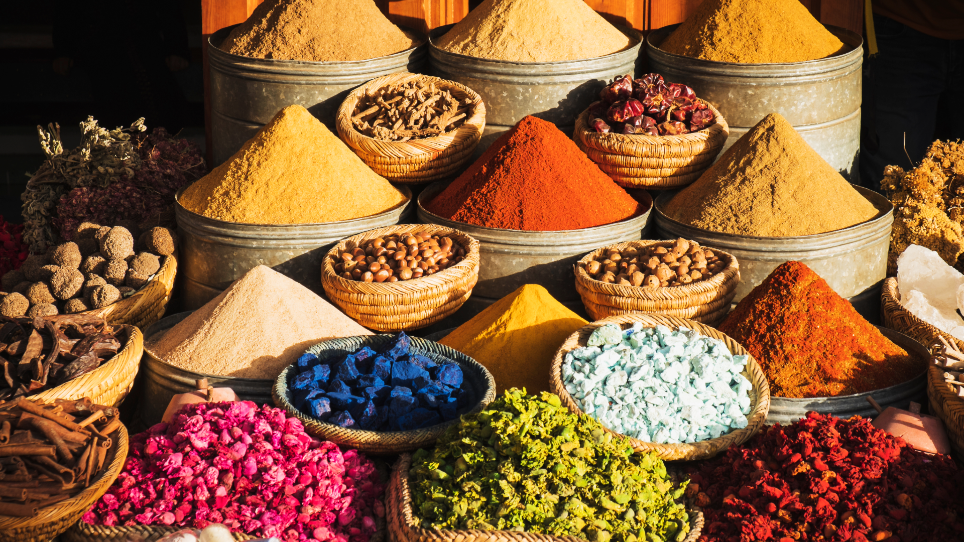 Rissani Morocco food market dates spices