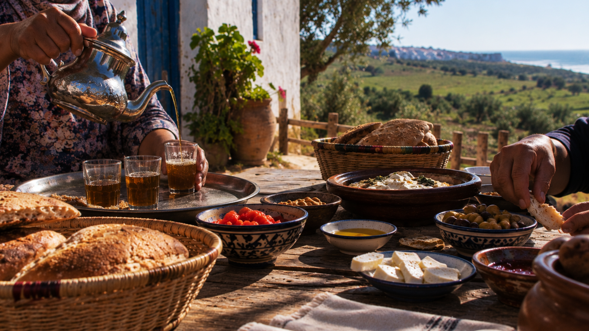 Larache Morocco rural village breakfast traditional