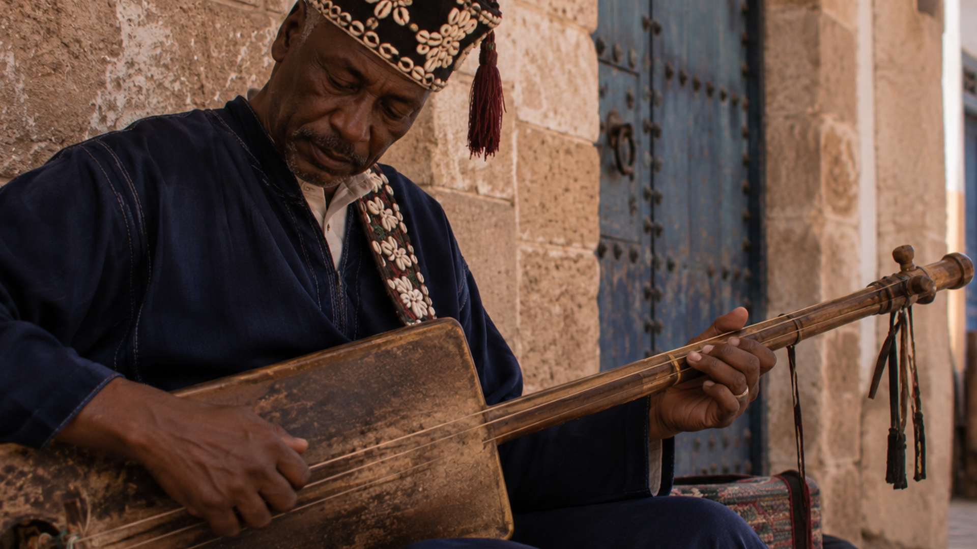 Essaouira Gnawa musician, morocco