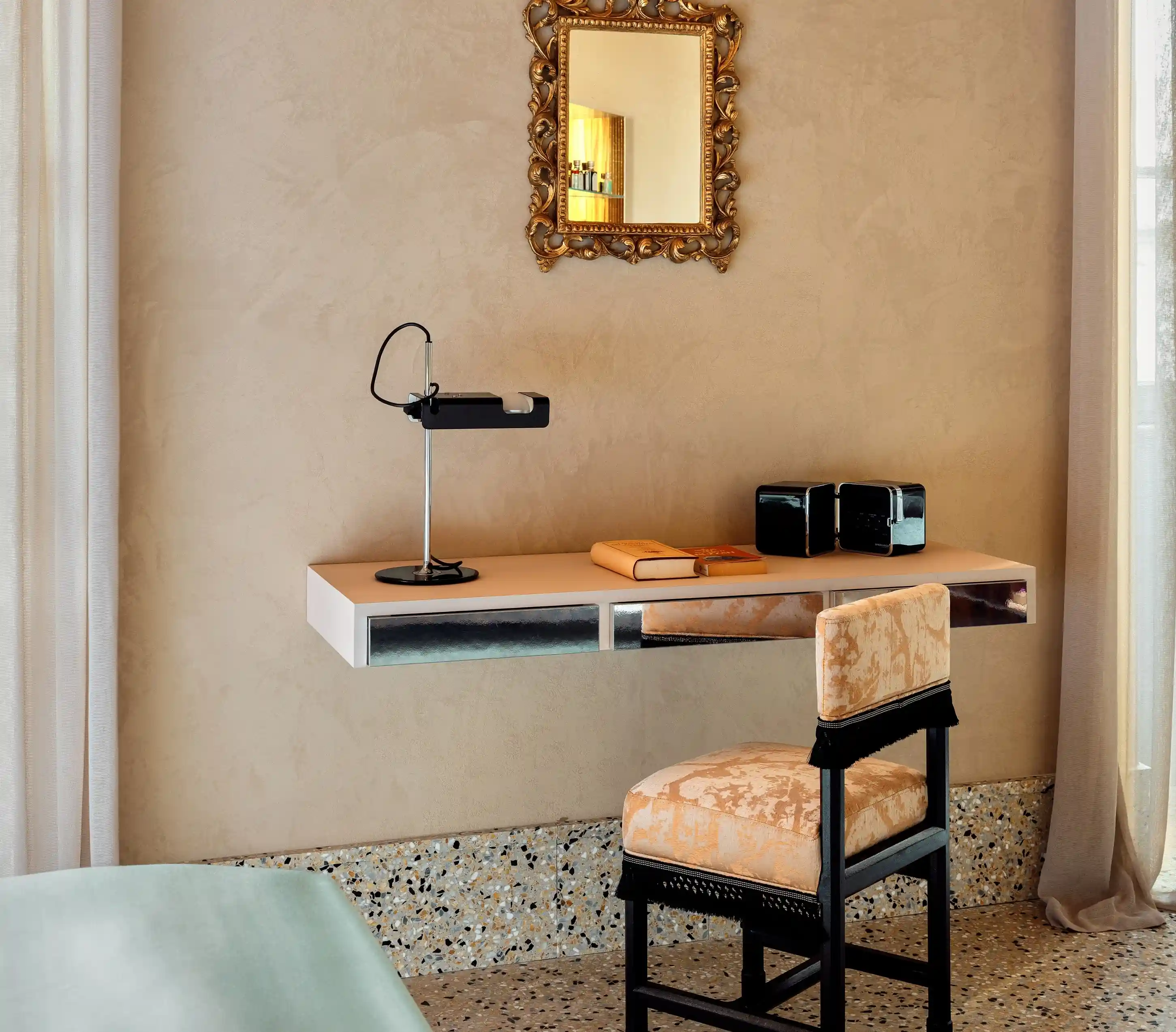 Elegant hotel bathroom at Experimental Roma