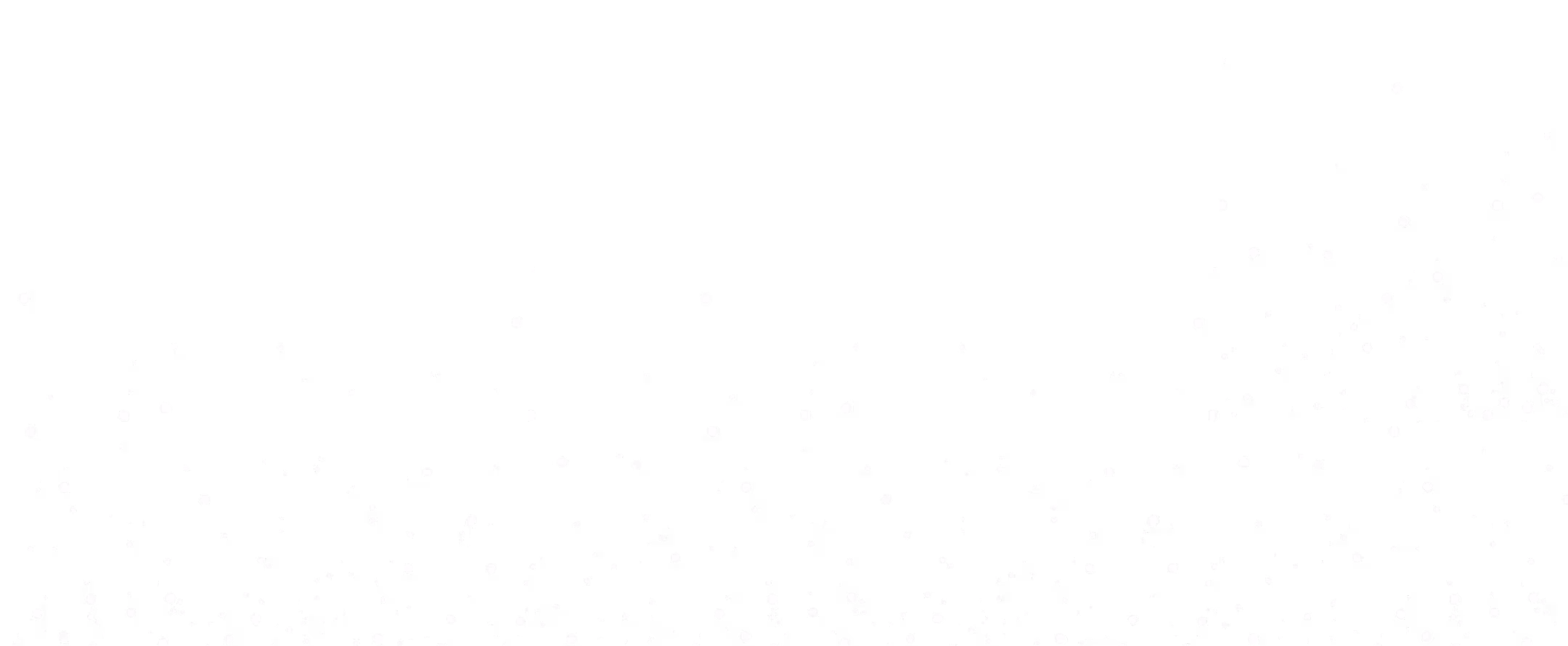 Numerous white snowflakes scattered against a solid black background.