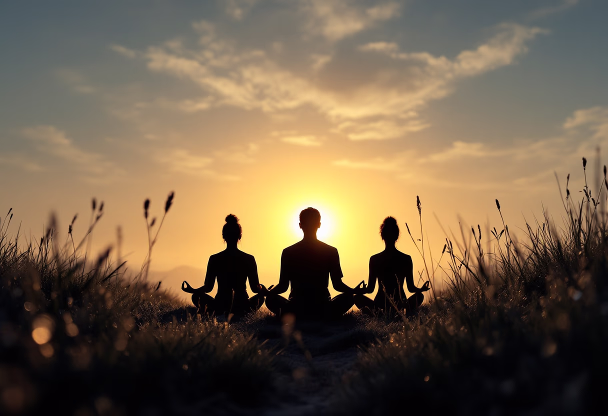 image of outdoor meditation (for a buddhist monasteries & temple)