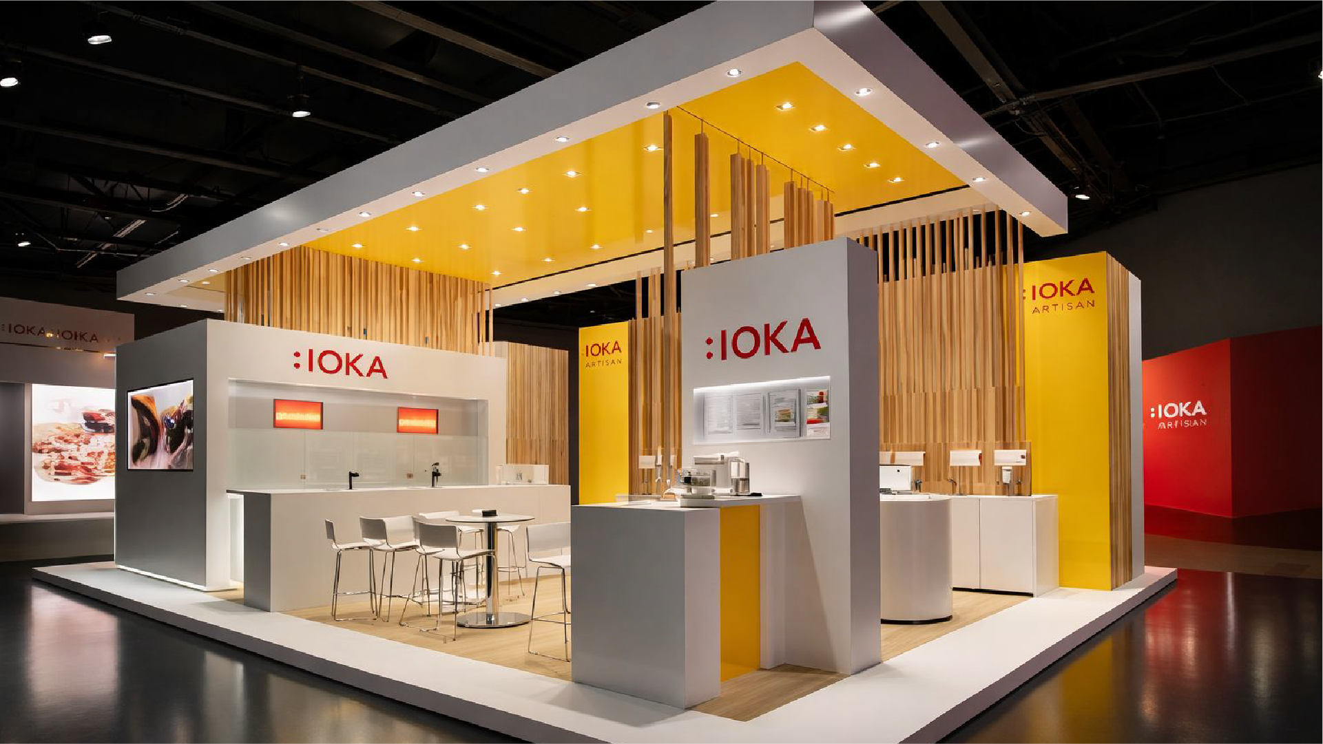Concept de stand IOKA pour le salon SIRHA – espace cuisine professionnelle