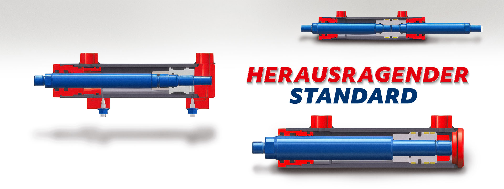 Hydraulische Standardzylinder (einfachwirkend/doppeltwirkend) von AROS Hydraulik
