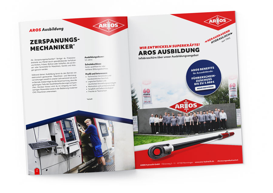 Infoheft zur AROS Ausbildung in Memmingen (PDF, deutsch)