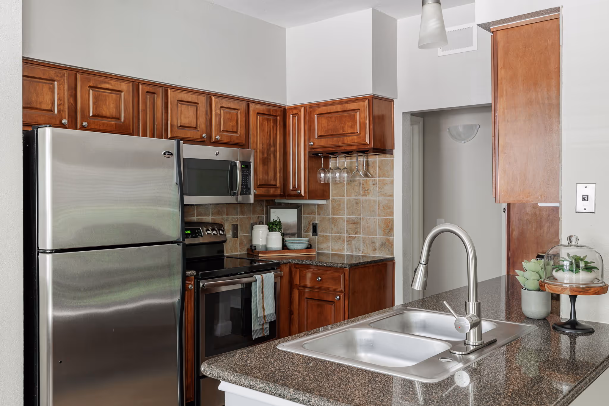 kitchen with stainless steel appliances
