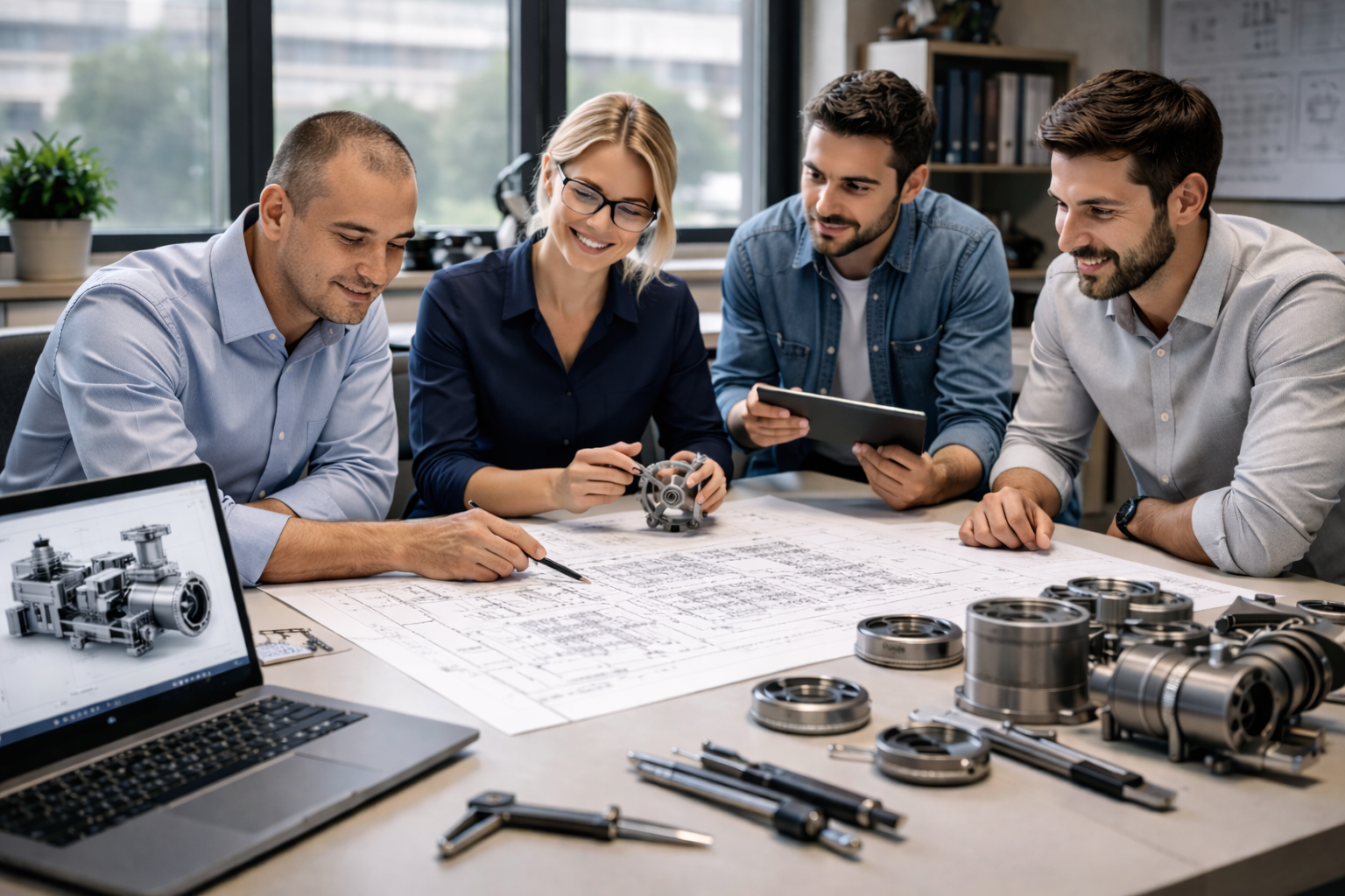 image of an office collaboration scene (for a mobility and transportation)