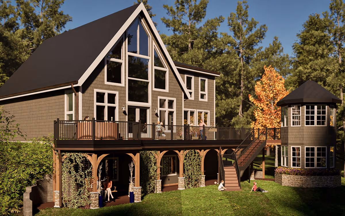 Modern bathroom with double sinks, large mirrors, a potted plant, and a walk-in closet visible through an open door.