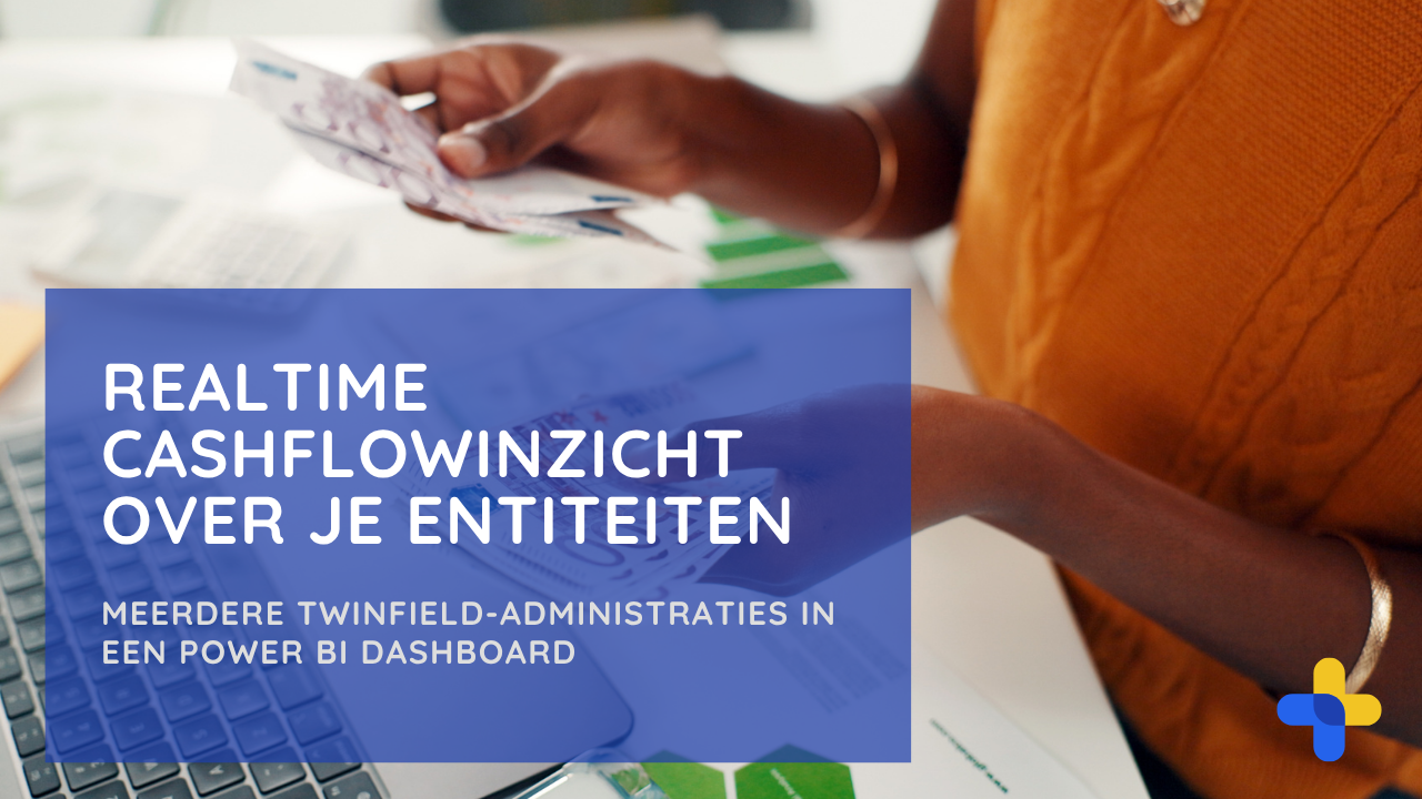 Groepscontroller bekijkt geconsolideerd cashflow-dashboard met meerdere Twinfield-administraties in APIboard