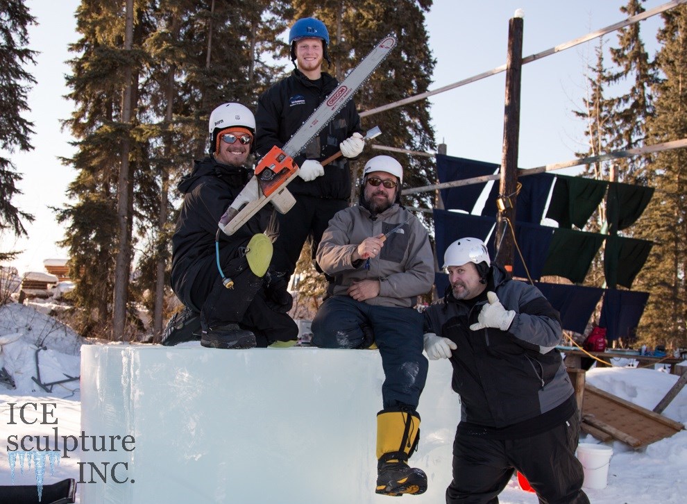 "Cool Beans" group photo for Ice Alaska Jess Parrish, Mathew Stoddart, Duane Schmellhaus, Jim Duggan