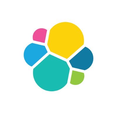 Colorful abstract flower-shaped icon with petals in pink, yellow, blue, teal, and green on white background.