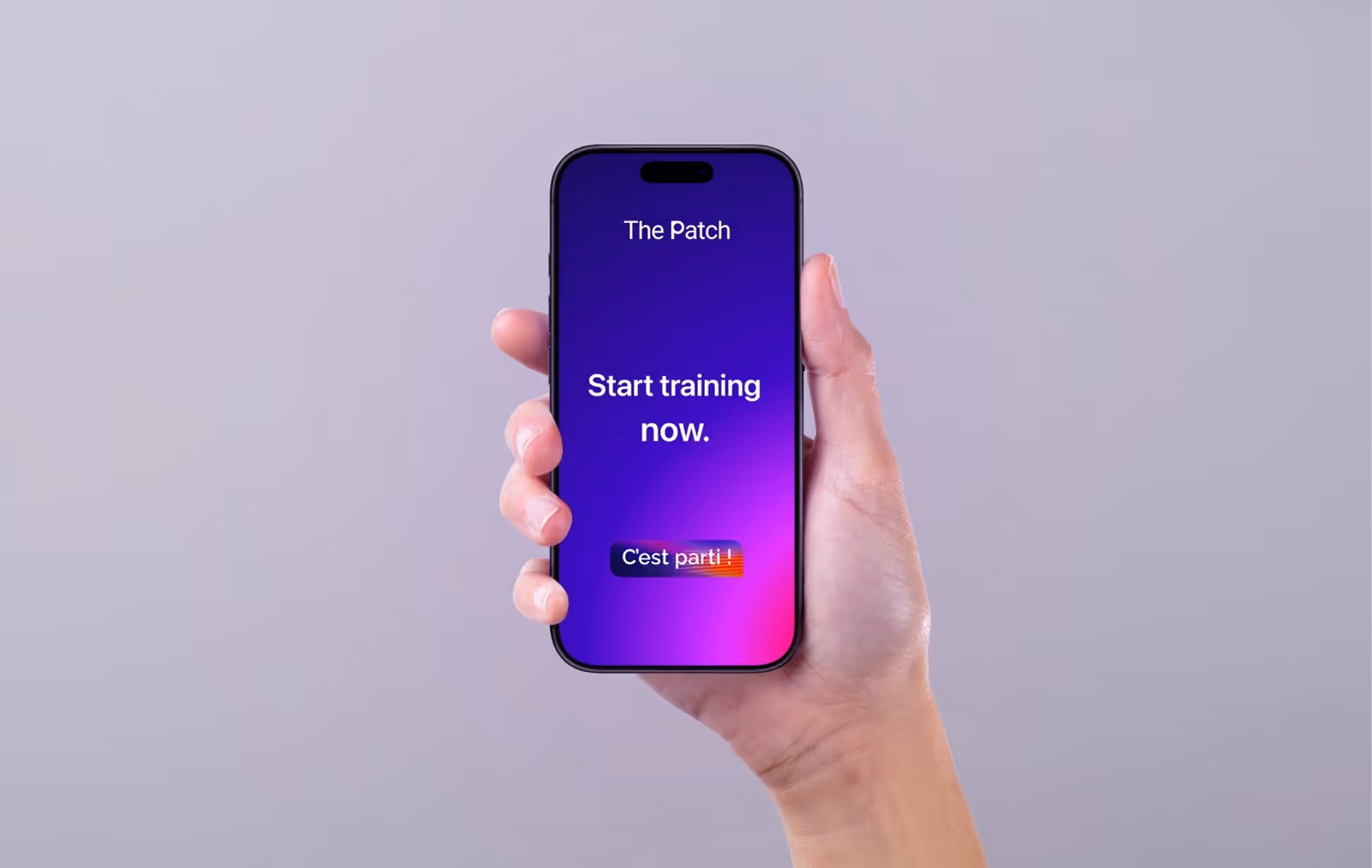 Hand holding a smartphone displaying the Prepwise app with the text 'One click to get the job of your dreams' and a purple button labeled 'Let's go!'