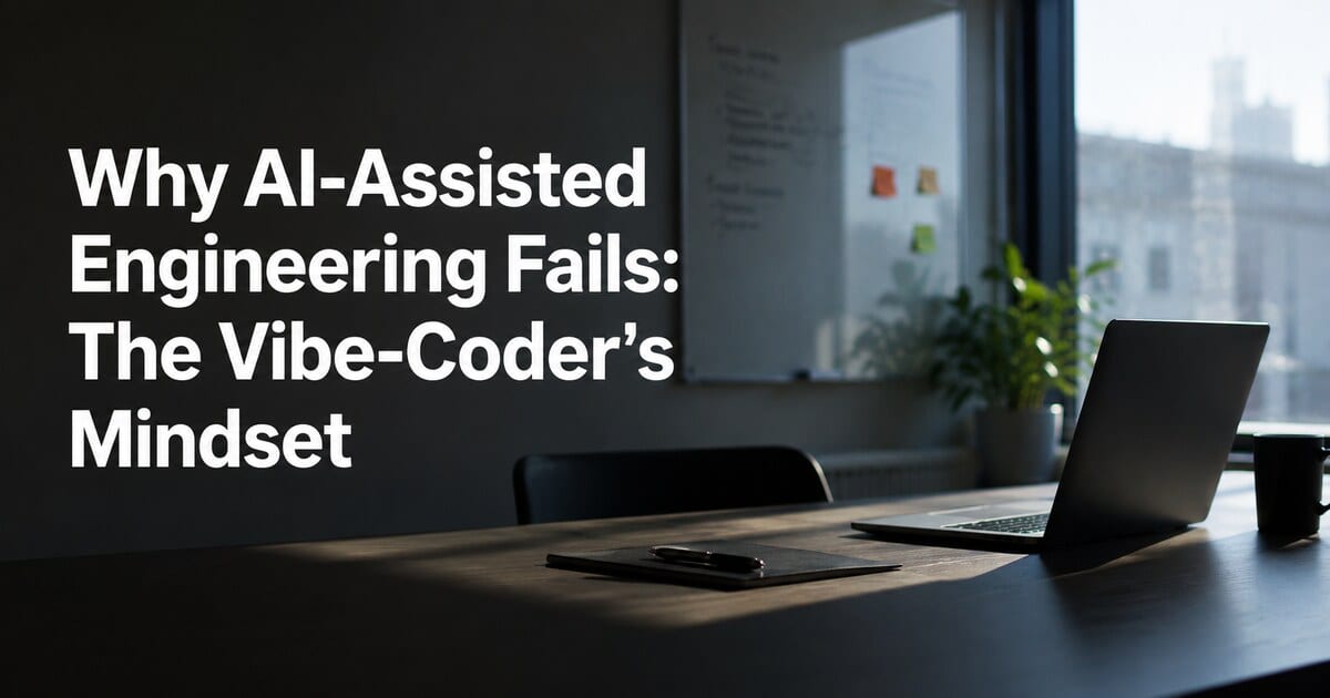 Why AI-Assisted Engineering Fails: The Vibe-Coder's Mindset