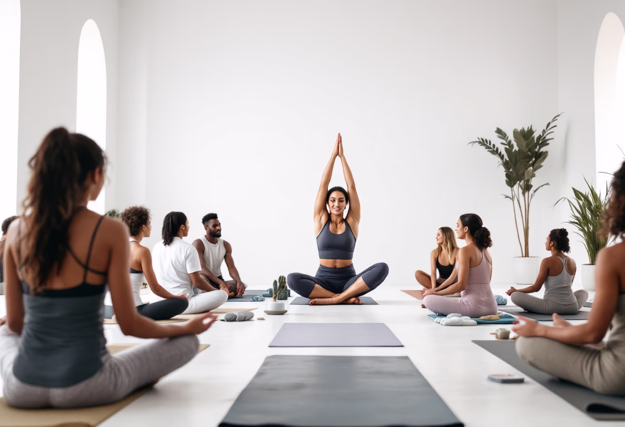 image of yoga class (for a gym)