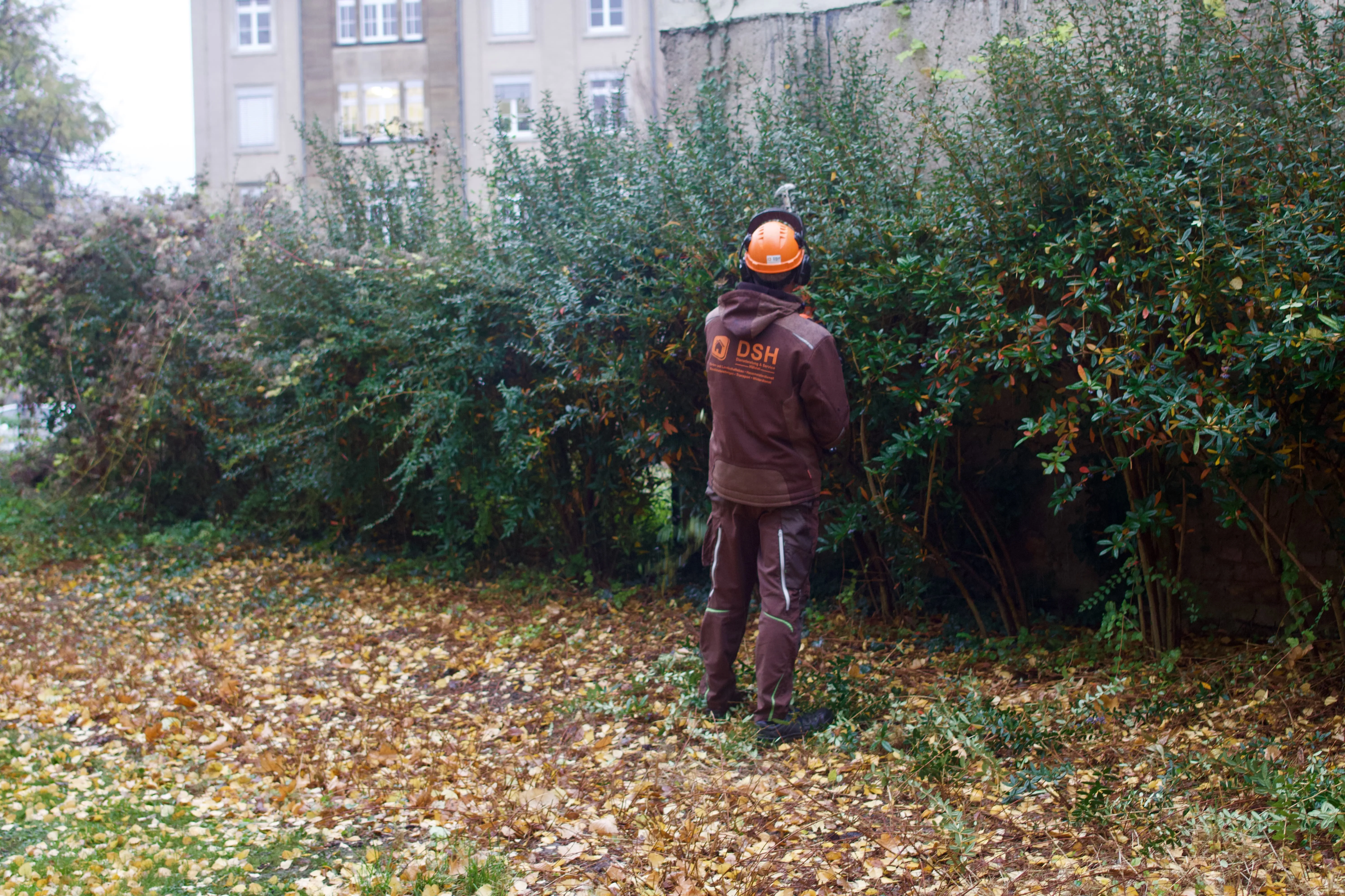 Das Team auf der Baustelle.