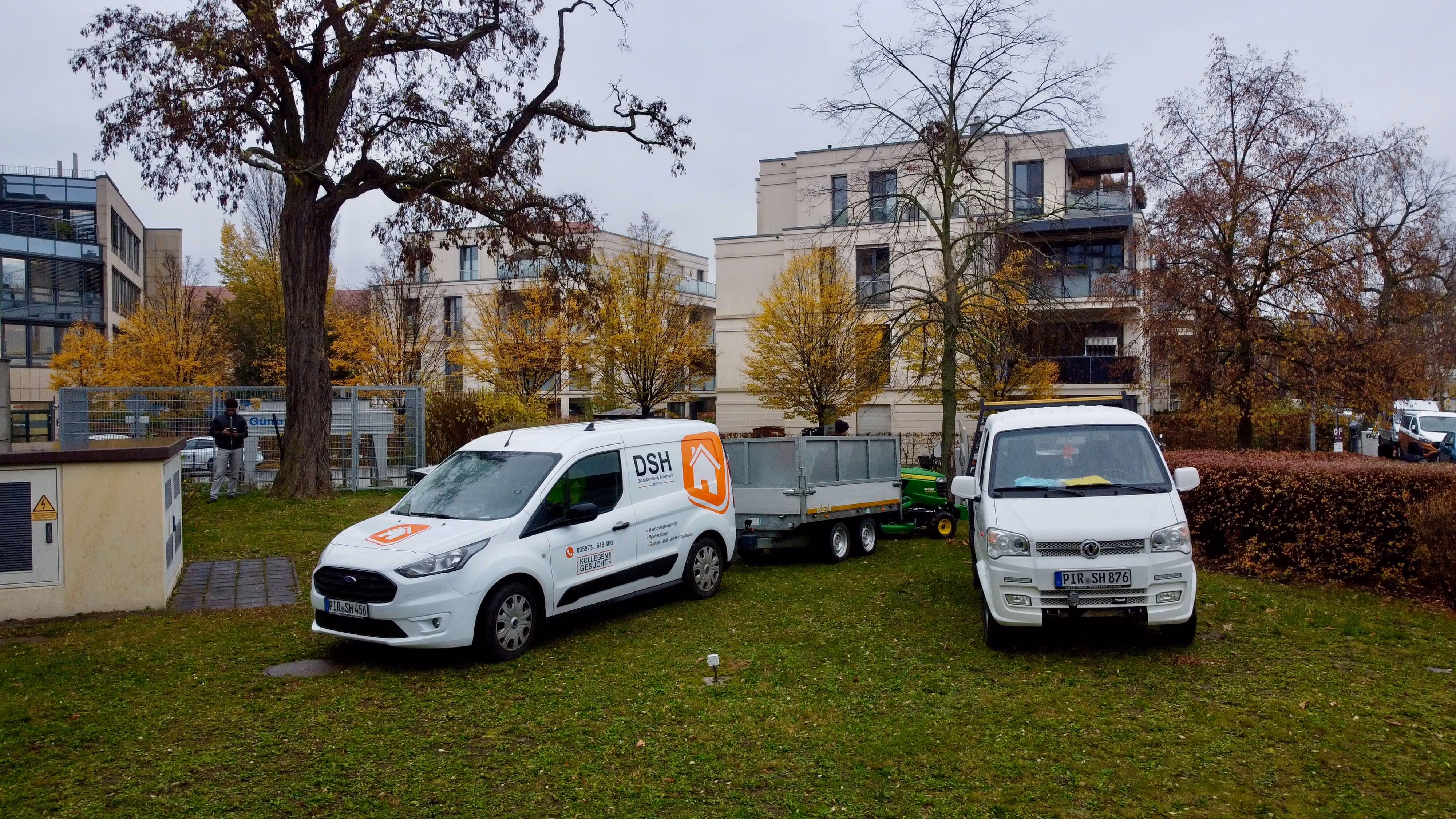 Das Team auf der Baustelle.
